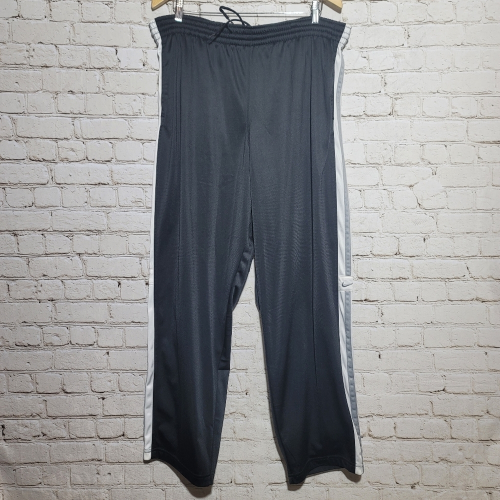 Vintage Nike Mens Training Basketball Track Sweatpants Size Medium Black White